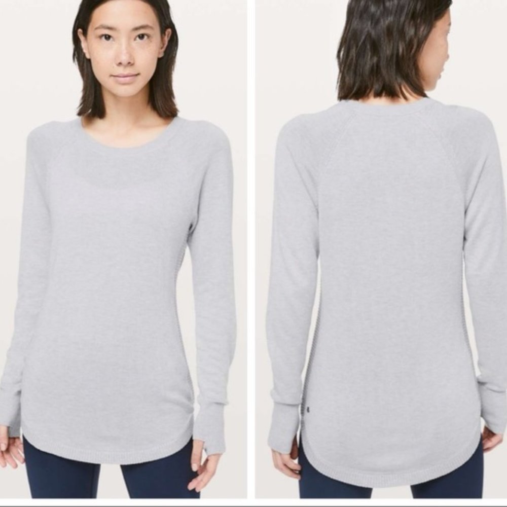 Lululemon Hello Aloe Pullover Sweater Silverscreen Size 6